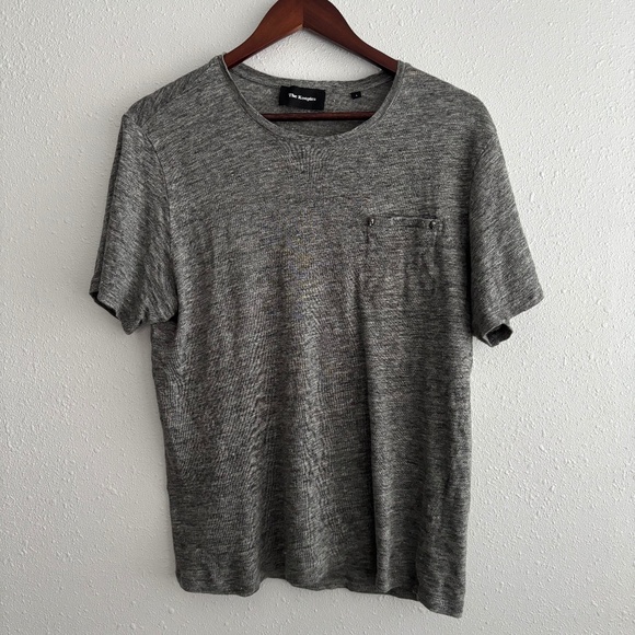 The Kooples Other - The Kooples Men's Light Grey Metal Skulls Pocket Tee